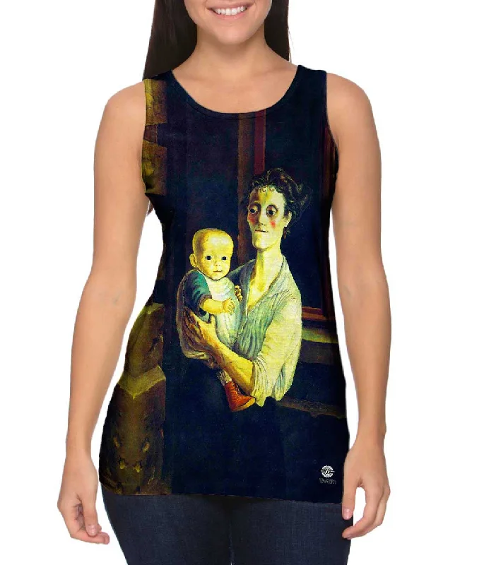 Plus Size Women's Embroidered Tank Tops in Boho StylesOtto Dix - "Mother with Child" (1921) Plus Size Women's Embroidered Tank Tops in Boho StylesOtto Dix - "Mother with Child" (1921)