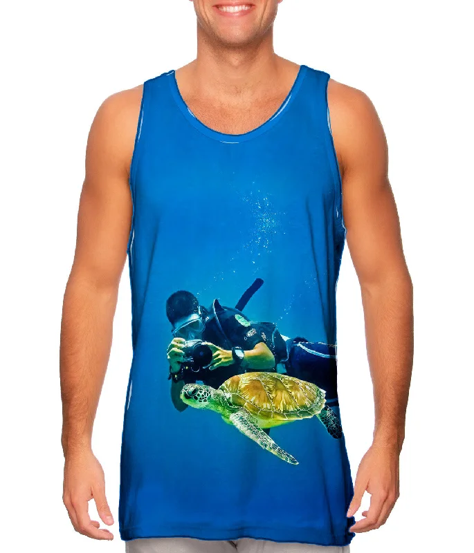 Plus Size Women's Puff - Sleeve Tank Tops in Pastel HuesPhotographing Turtles Underwater Plus Size Women's Puff - Sleeve Tank Tops in Pastel HuesPhotographing Turtles Underwater