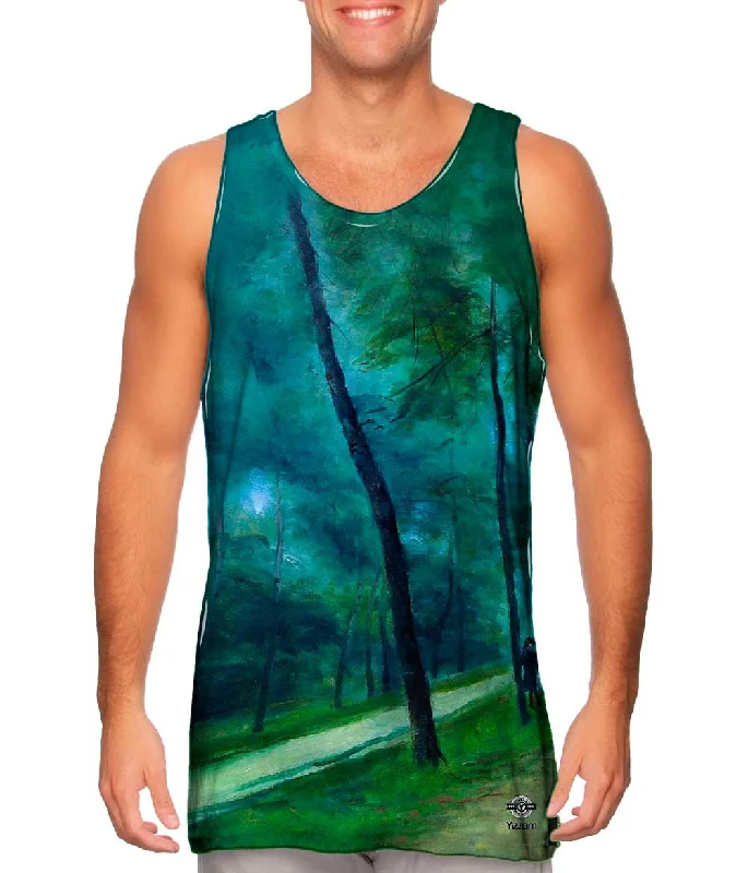 Plus Size Women's Embroidered Tank Tops in Boho StylesPierre-Auguste Renoir - "A Walk in the Woods (Madame Lecoeur and Her Children)" (1870) Plus Size Women's Embroidered Tank Tops in Boho StylesPierre-Auguste Renoir - "A Walk in the Woods (Madame Lecoeur and Her Children)" (1870)