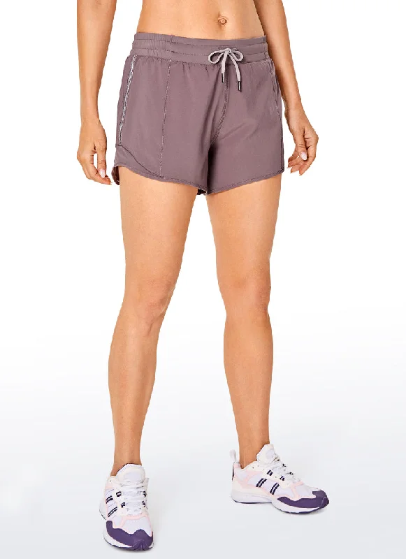 Tie - Waist Women Shorts for a Customizable FitFeathery-Fit Mid-Rise Lined Shorts with Drawstring 4'' Tie - Waist Women Shorts for a Customizable FitFeathery-Fit Mid-Rise Lined Shorts with Drawstring 4''