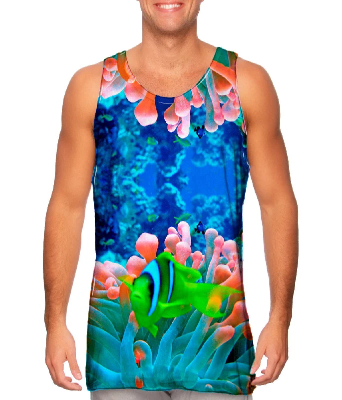 V - Neck Women's Moisture - Wicking Tank Tops for RunningRed Sea Anemone Fish Underwater V - Neck Women's Moisture - Wicking Tank Tops for RunningRed Sea Anemone Fish Underwater