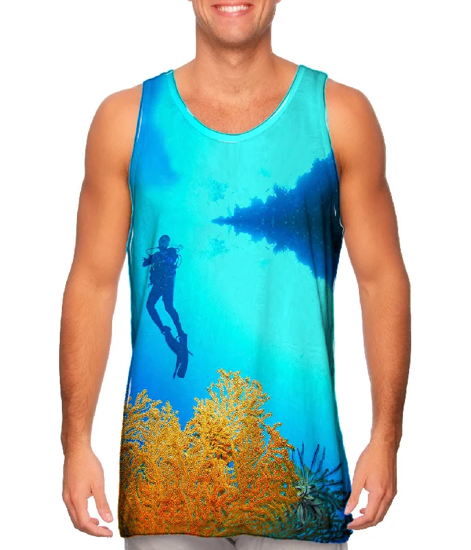 High - Neck Women's Silk Blend Tank Tops for a Luxurious FeelReef Forests Palau Underwater High - Neck Women's Silk Blend Tank Tops for a Luxurious FeelReef Forests Palau Underwater