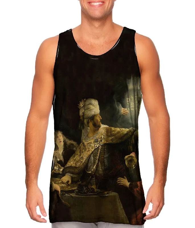 Square Neck Women's Organic Cotton Tank Tops in Earth TonesRembrandt - "Belshazzar_#_s Feast" (1635) Square Neck Women's Organic Cotton Tank Tops in Earth TonesRembrandt - "Belshazzar_#_s Feast" (1635)