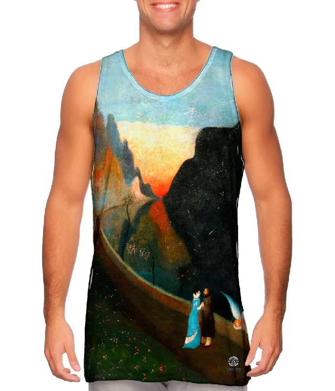 One - Shoulder Women's Rayon Blend Tank Tops for a Flowy LookRendez Vous Of Lovers - "Tivadar Csontvary Kosztka" (1902) One - Shoulder Women's Rayon Blend Tank Tops for a Flowy LookRendez Vous Of Lovers - "Tivadar Csontvary Kosztka" (1902)