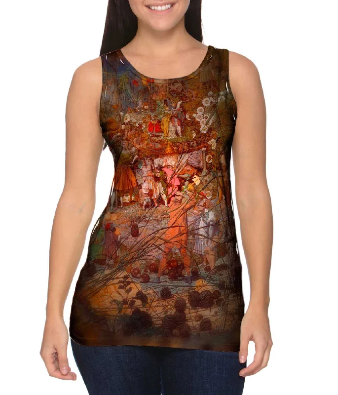 Plus Size Women's Embroidered Tank Tops in Boho StylesRichard Dadd - "The Fairy Fellers Masterstroke" (1864) Plus Size Women's Embroidered Tank Tops in Boho StylesRichard Dadd - "The Fairy Fellers Masterstroke" (1864)