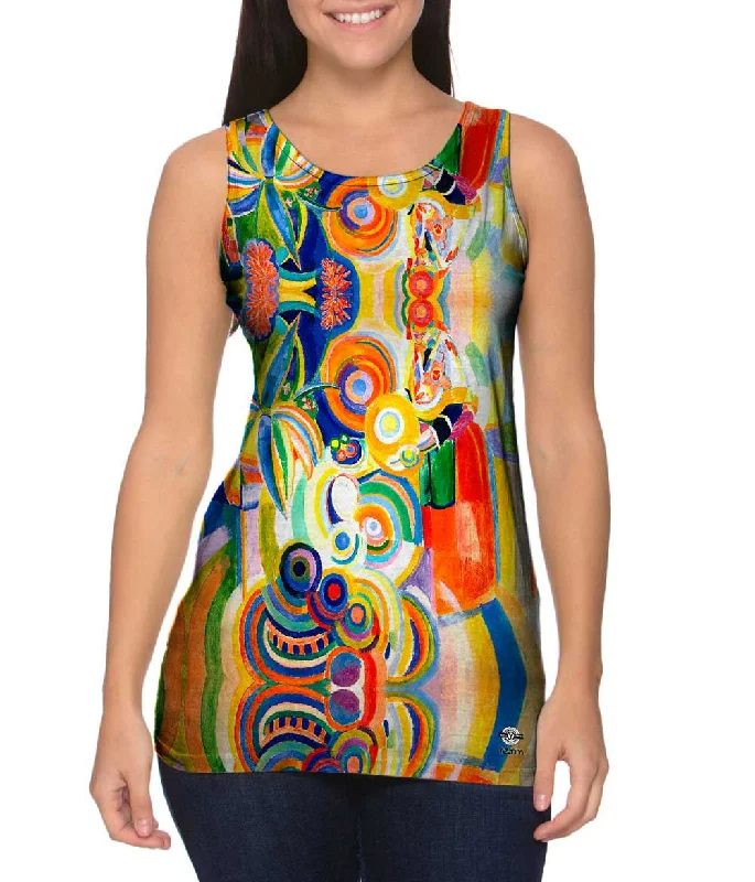 Plus Size Women's Criss - Cross Back Tank Tops in Neon ColorsRobert Delaunay - "Tall Portuguese Woman" (1916) Plus Size Women's Criss - Cross Back Tank Tops in Neon ColorsRobert Delaunay - "Tall Portuguese Woman" (1916)