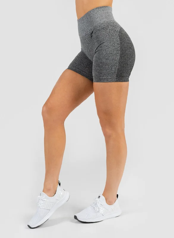 Linen Women Shorts for Breathable Comfort in Hot WeatherSEAMLESS BIKER SHORTS - ASPHALT Linen Women Shorts for Breathable Comfort in Hot WeatherSEAMLESS BIKER SHORTS - ASPHALT