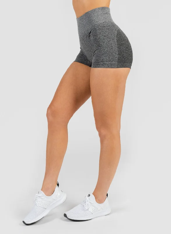 Denim Women Shorts with Distressed Details for a Casual VibeSEAMLESS COMPRESSION SHORTS - ASPHALT Denim Women Shorts with Distressed Details for a Casual VibeSEAMLESS COMPRESSION SHORTS - ASPHALT
