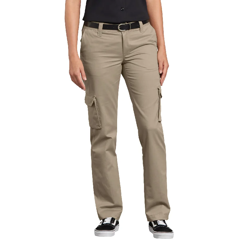 Twill Women Shorts with a Smooth Texture and DurabilityDickies Stretch Cargo Women's Work Pant FP888DS - Beige Twill Women Shorts with a Smooth Texture and DurabilityDickies Stretch Cargo Women's Work Pant FP888DS - Beige