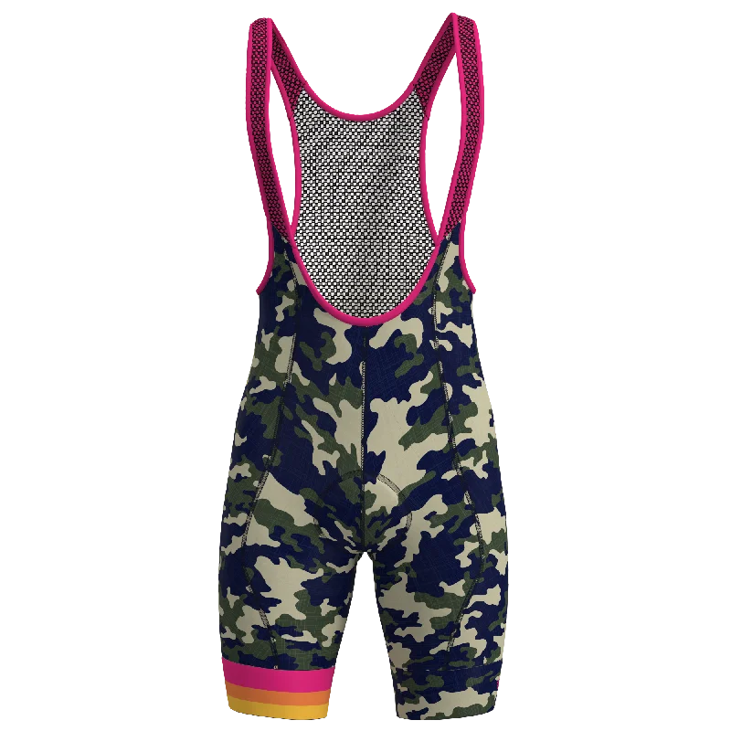 Twill Women Shorts with a Smooth Texture and DurabilityW's Pro Bib Short - Midnight Camo Twill Women Shorts with a Smooth Texture and DurabilityW's Pro Bib Short - Midnight Camo