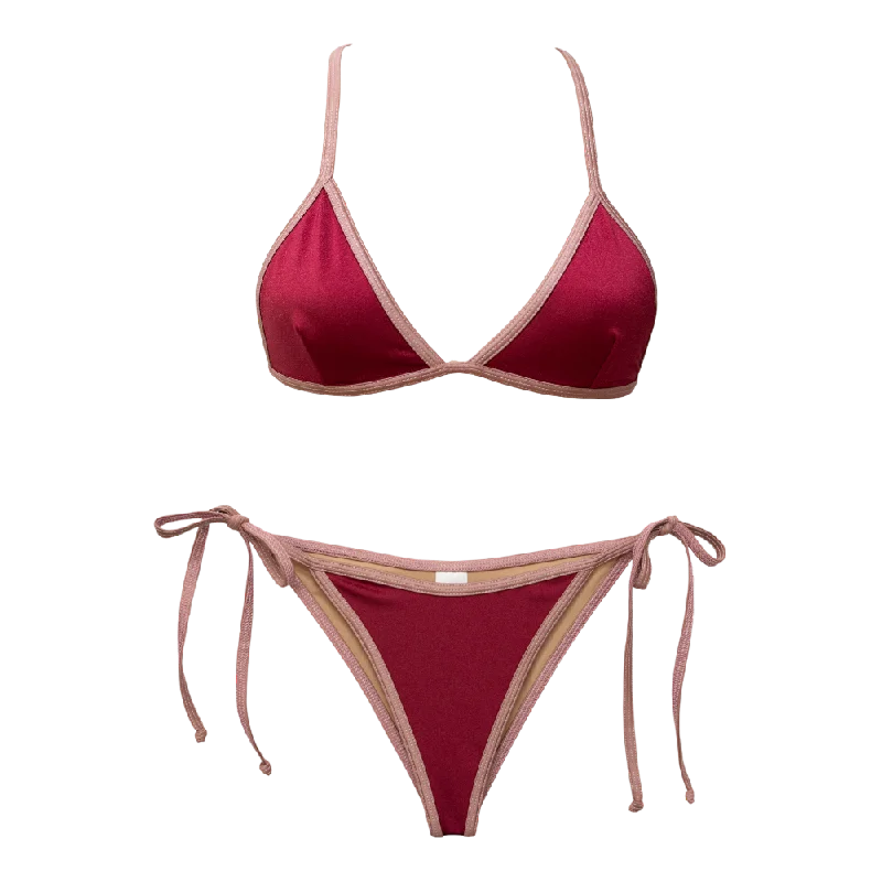 String bikini for a minimalistic and sexy beach styleBerry Shimmer/Mauve Lily + Sabrina Bundle String bikini for a minimalistic and sexy beach styleBerry Shimmer/Mauve Lily + Sabrina Bundle