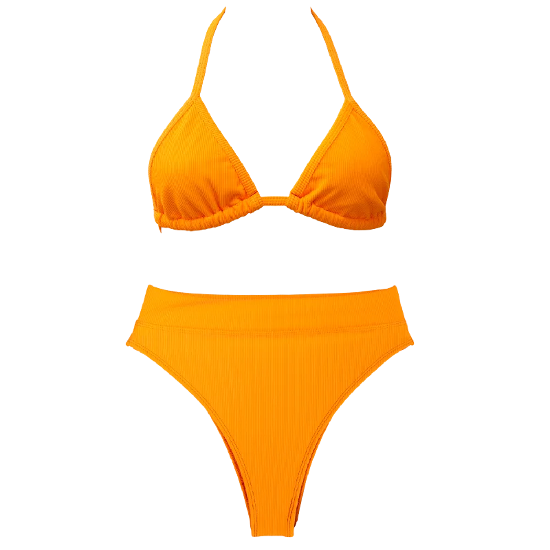 Sports bikini for high - intensity water activities like surfingRibbed Orange Blake Bundle Sports bikini for high - intensity water activities like surfingRibbed Orange Blake Bundle