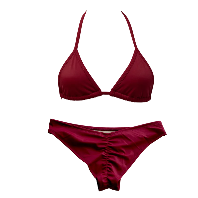 Sustainable bikini made from recycled materials for eco - conscious beachgoersCherry Cola Classic Cheeky Bundle Sustainable bikini made from recycled materials for eco - conscious beachgoersCherry Cola Classic Cheeky Bundle