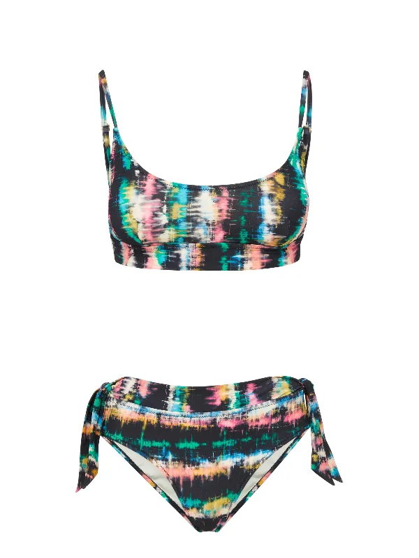 UV - protection bikini for safe sun exposure during beach daysErika Top + Double Tie Midrise Bottom in Bimini Sky UV - protection bikini for safe sun exposure during beach daysErika Top + Double Tie Midrise Bottom in Bimini Sky