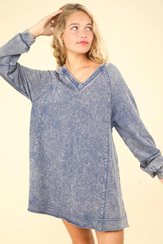 Maternity Bodysuits for Expecting Mothers' ComfortMineral Washed Oversized A-Line Mini Dress Maternity Bodysuits for Expecting Mothers' ComfortMineral Washed Oversized A-Line Mini Dress