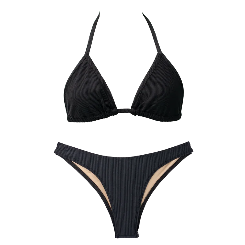 Plus - size bikini with full - coverage options for comfort and confidenceRibbed Black Minimalist Bundle Plus - size bikini with full - coverage options for comfort and confidenceRibbed Black Minimalist Bundle