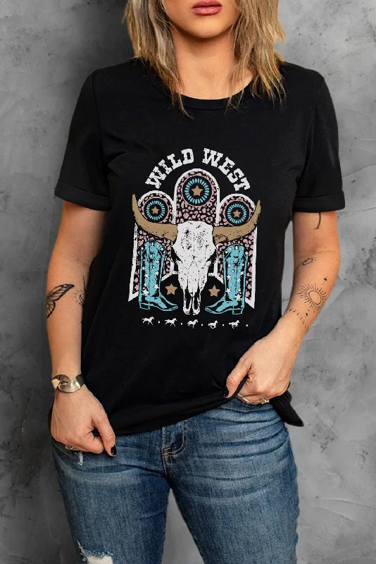 Maternity Bodysuits for Expecting Mothers' ComfortWILD WEST Graphic Short Sleeve Tee Shirt Maternity Bodysuits for Expecting Mothers' ComfortWILD WEST Graphic Short Sleeve Tee Shirt